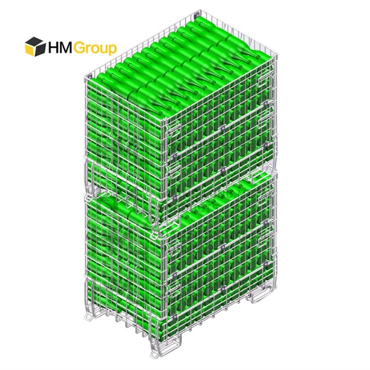 Wire cages for bottle storage